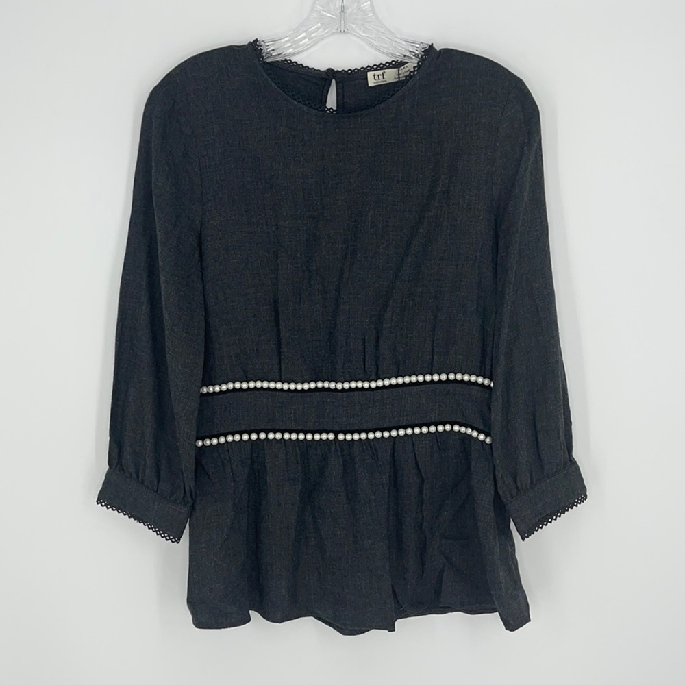 ZARA trf collection sequins waist blouse